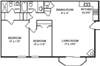 2 bedroom, 2 bathroom